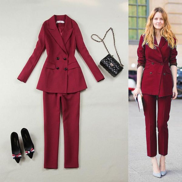 blazers suit solid simple women pants suits 2 two piece sets long slim jacket & female business women's, White
blazers suit solid simple women pants suits 2 two piece sets long slim jacket & female business women's, White