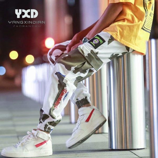 men clothing men's white loose camo pants man cargo man's streetwear hip hop mens japanese fashion brand track, Black
men clothing men's white loose camo pants man cargo man's streetwear hip hop mens japanese fashion brand track, Black