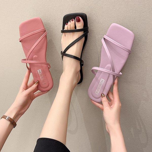 slippers 2021 summer lastest pu leather women cross flat woman sandals sweet office business female shoes square toe basic, Black
slippers 2021 summer lastest pu leather women cross flat woman sandals sweet office business female shoes square toe basic, Black