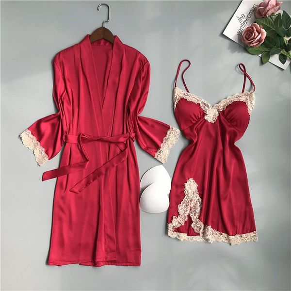 women's sleepwear fzslcyiyi v-neck nighty robe set womens 2pcs nightshirts sleep suit silky homewear nightdress negligee, Black;red
women's sleepwear fzslcyiyi v-neck nighty robe set womens 2pcs nightshirts sleep suit silky homewear nightdress negligee, Black;red