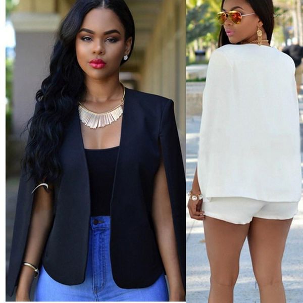 women's suits & blazers fashion blazer women summer clothes half sleeve white coat office lady work wear plus size, White;black
women's suits & blazers fashion blazer women summer clothes half sleeve white coat office lady work wear plus size, White;black