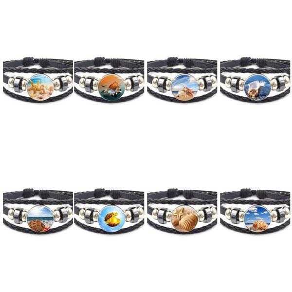 charm bracelets ej glaze vintage cabochon colorful collar black leather bracelet bangle for women kids gift starfish conch sandbeach, Golden;silver
charm bracelets ej glaze vintage cabochon colorful collar black leather bracelet bangle for women kids gift starfish conch sandbeach, Golden;silver