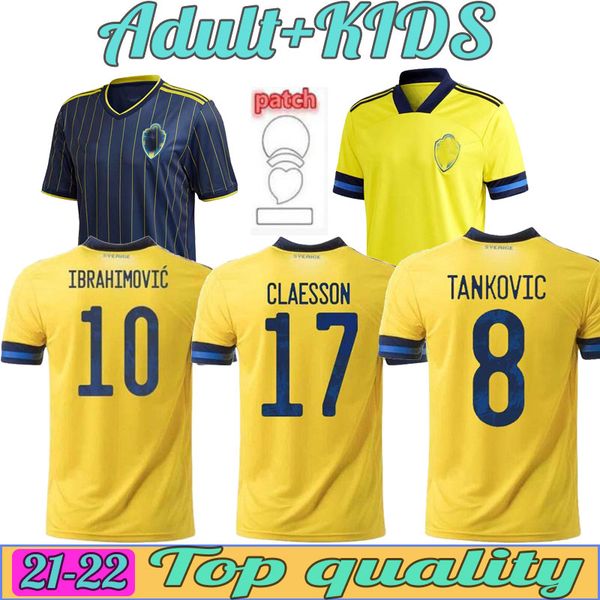 men kids 2021 sweden soccer jersey 21 22 home away ibrahimovic kit kulusevski berg forsberg larsson tankovic isak claesson football shirt, Black;yellow
men kids 2021 sweden soccer jersey 21 22 home away ibrahimovic kit kulusevski berg forsberg larsson tankovic isak claesson football shirt, Black;yellow