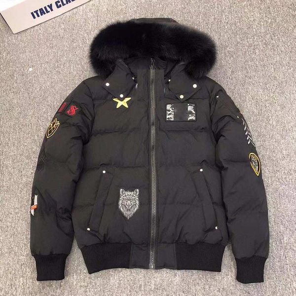 real big fur collars men winter down coat jacket designer canada gold tag jackets parka moose coats windbreaker warm clothings, Black
real big fur collars men winter down coat jacket designer canada gold tag jackets parka moose coats windbreaker warm clothings, Black