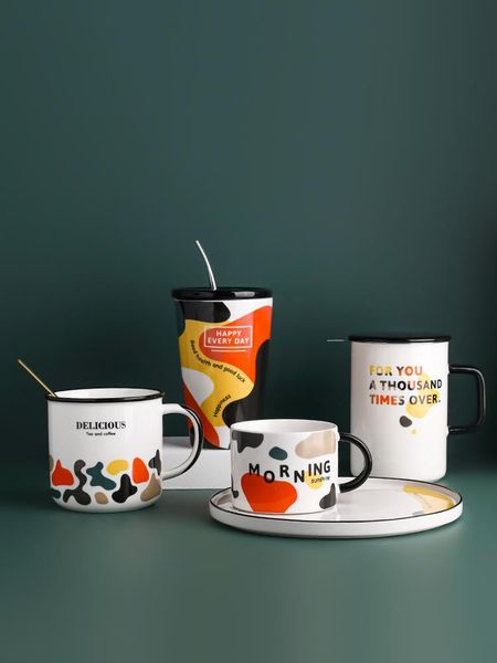mugs ceramic mug with lid spoon coffee cup creative personality trend ins simple office water
mugs ceramic mug with lid spoon coffee cup creative personality trend ins simple office water