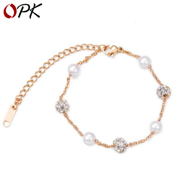 japanese and korean jewelry mori girl pearl titanium steel female fashion temperament rose gold plated diamond bracelet, Black
japanese and korean jewelry mori girl pearl titanium steel female fashion temperament rose gold plated diamond bracelet, Black