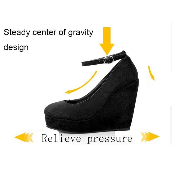 dress shoes lihuamao suede platform women wedges pumps round toe ankle strap ladies high heel party work dancing, Black
dress shoes lihuamao suede platform women wedges pumps round toe ankle strap ladies high heel party work dancing, Black