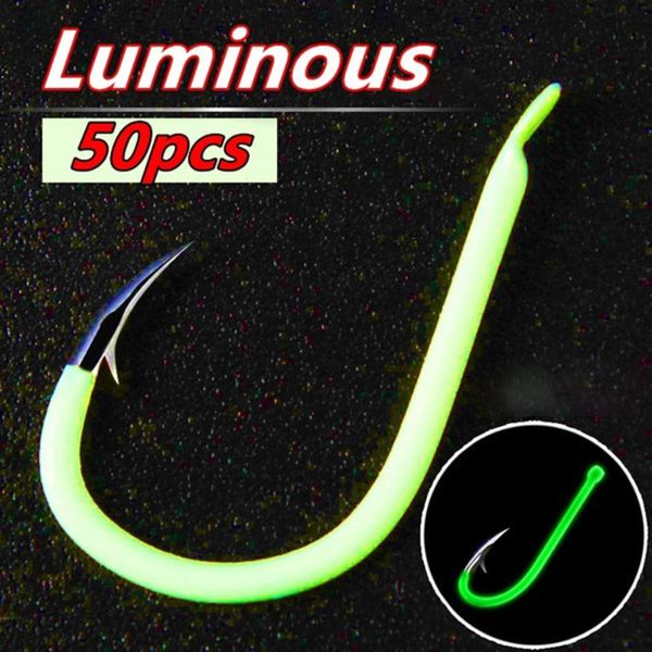 lixada 50pcs/lot luminous fishing hooks carbon steel 2 type for carp pesca hook lures baits
lixada 50pcs/lot luminous fishing hooks carbon steel 2 type for carp pesca hook lures baits