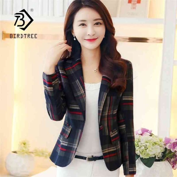 new arrival women blue plaid notched long sleeve single button jacket office lady elegant fashion short c86910f 210419, Black;brown
new arrival women blue plaid notched long sleeve single button jacket office lady elegant fashion short c86910f 210419, Black;brown