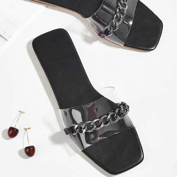 women slippers female shoes rubber for home metal decoration pvc ladies flip flops slides 2021 summer, Black
women slippers female shoes rubber for home metal decoration pvc ladies flip flops slides 2021 summer, Black