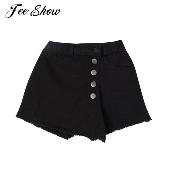 shorts 2021 children summer clothing 5-14y kids baby girls denim skirt solid color irregular hem mini jean skirts short pants, Black
shorts 2021 children summer clothing 5-14y kids baby girls denim skirt solid color irregular hem mini jean skirts short pants, Black