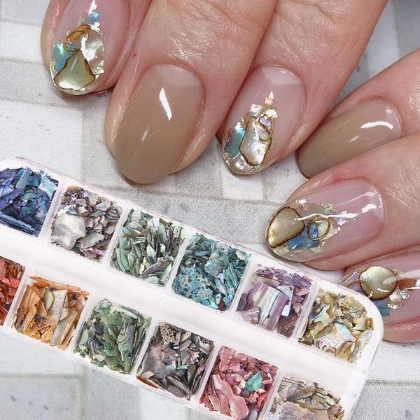 nail art decorations 1 box glitter 3d nails shell slice irregular fragment natural sea flakes manicure diy gradient, Silver;gold
nail art decorations 1 box glitter 3d nails shell slice irregular fragment natural sea flakes manicure diy gradient, Silver;gold