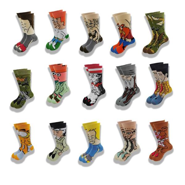 men's socks models cartoon and animation fashion trend men women autumn winter street style middle tube skateboard, Black
men's socks models cartoon and animation fashion trend men women autumn winter street style middle tube skateboard, Black