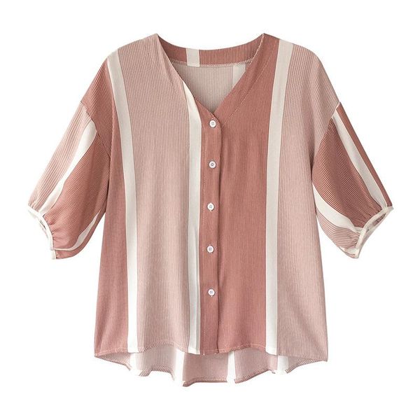 women's blouses & shirts perhaps u chiffon short sleeve striped red gray v neck button blouse shirt women female b0147, White
women's blouses & shirts perhaps u chiffon short sleeve striped red gray v neck button blouse shirt women female b0147, White