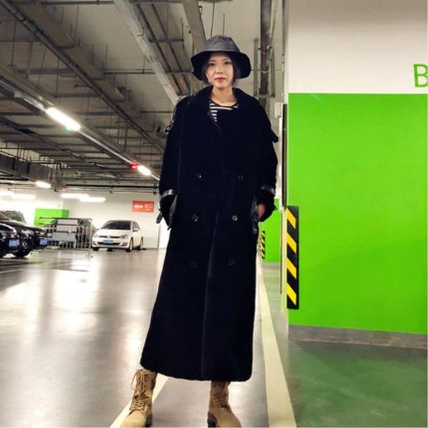 women's leather & faux real sheep fur coats women shearling jacket long thick warm winter genuine jackets outerwear, Black
women's leather & faux real sheep fur coats women shearling jacket long thick warm winter genuine jackets outerwear, Black