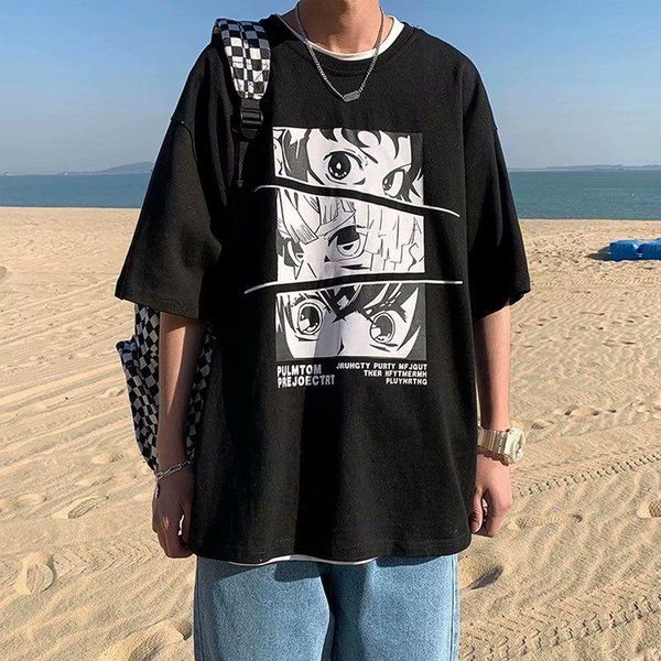 men's t-shirts t shirts anime cartoon print tees short sleeve summer fashion men tshirt casual streetwear t-shirt, White;black
men's t-shirts t shirts anime cartoon print tees short sleeve summer fashion men tshirt casual streetwear t-shirt, White;black