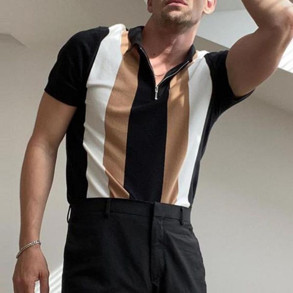 men's casual shirts men striped shirt print zipper lapel neck short sleeve button chic loose streetwear vacation blouse chemise 2021, White;black
men's casual shirts men striped shirt print zipper lapel neck short sleeve button chic loose streetwear vacation blouse chemise 2021, White;black