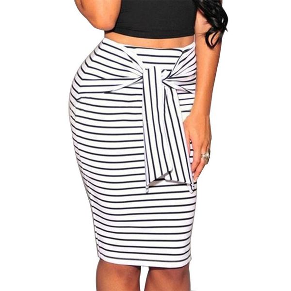 skirts fashion women skirt black/white striped bow-tie zipper knee-length pencil slim ol s-4xl
skirts fashion women skirt black/white striped bow-tie zipper knee-length pencil slim ol s-4xl