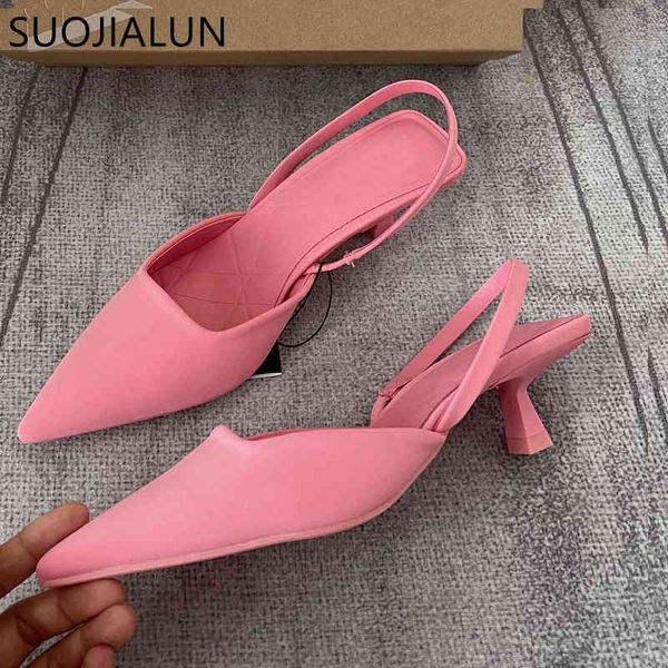 suojialun new brand women sandal shoes thin low heel 4cm pumps dress shoes ladies fashion pointed toe shallow slingback mules k78, Black 
suojialun new brand women sandal shoes thin low heel 4cm pumps dress shoes ladies fashion pointed toe shallow slingback mules k78, Black