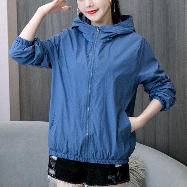 blue casual thin long sleeve jacket women loose pocket zip up jackets summer plus size hooded sports sun protection clothes women's, Black;brown
blue casual thin long sleeve jacket women loose pocket zip up jackets summer plus size hooded sports sun protection clothes women's, Black;brown