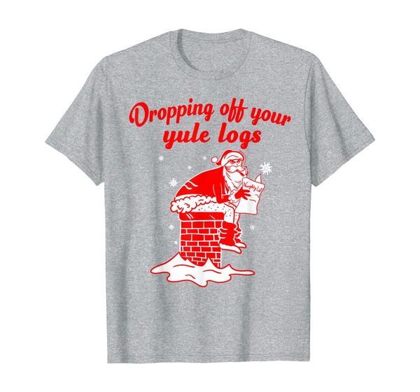 dropping off your yule logs santa pooping funny xmas winter t-shirt, White;black
dropping off your yule logs santa pooping funny xmas winter t-shirt, White;black