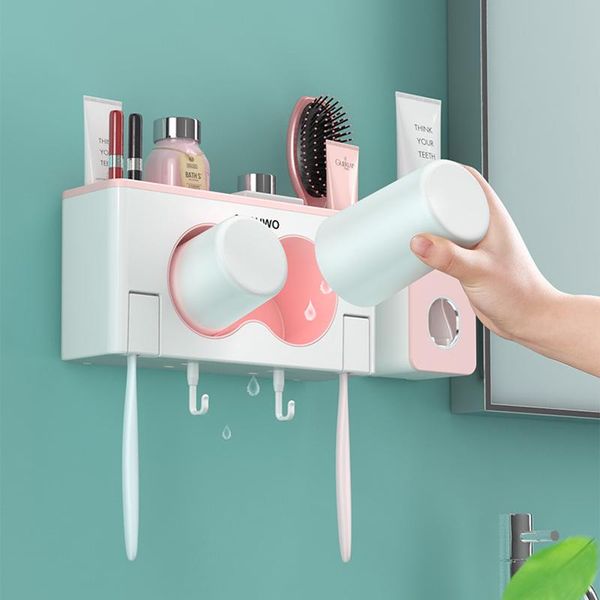 bath accessory set wall-mounted toothbrush holder automatic toothpaste dispenser squeezer for bathroom home storage rack accessories
bath accessory set wall-mounted toothbrush holder automatic toothpaste dispenser squeezer for bathroom home storage rack accessories