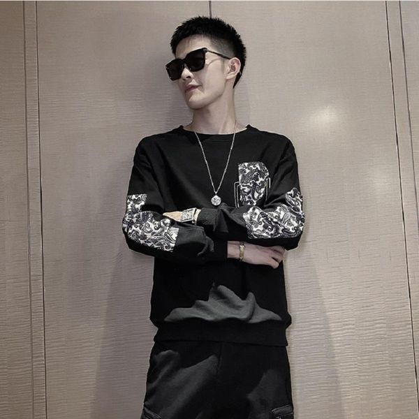 men's hoodies & sweatshirts fashion spring/autumn round neck long-sleeved tide ins high street bottoming shirt harajuku lounge wear, Black
men's hoodies & sweatshirts fashion spring/autumn round neck long-sleeved tide ins high street bottoming shirt harajuku lounge wear, Black