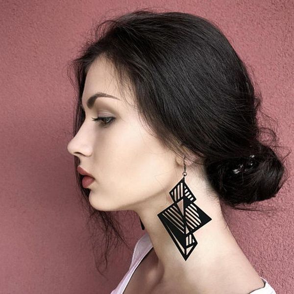dangle & chandelier female trendy stereoscopic geometric vintage earrings for women hyperbole hollow out long black acrylic earring e18188, Silver
dangle & chandelier female trendy stereoscopic geometric vintage earrings for women hyperbole hollow out long black acrylic earring e18188, Silver