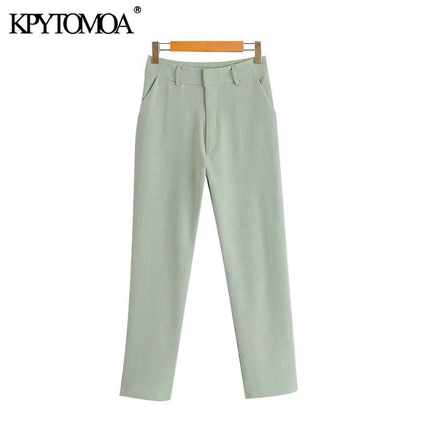 women chic fashion office wear straight pants high waist zipper fly pockets female ankle trousers mujer 210420, Black;white
women chic fashion office wear straight pants high waist zipper fly pockets female ankle trousers mujer 210420, Black;white