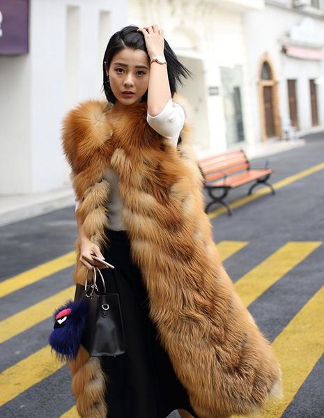 women's fur & faux genuine vest x-long real coat in natural wholesale retail oem, Black
women's fur & faux genuine vest x-long real coat in natural wholesale retail oem, Black