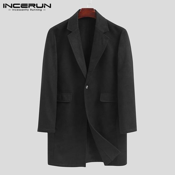 men's wool & blends i2021 fashion men coats streetwear solid faux overcoats long sleeve winter jackets chic lapel mens trench incerun 5, Black
men's wool & blends i2021 fashion men coats streetwear solid faux overcoats long sleeve winter jackets chic lapel mens trench incerun 5, Black
