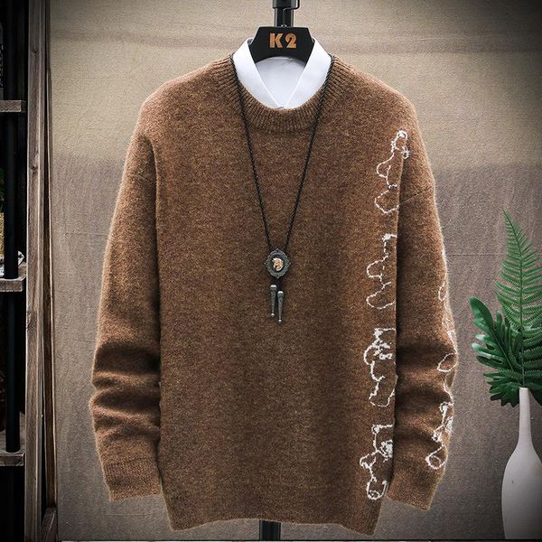 men's sweaters cartoon pattern round neck sweater autumn casual brown winter spot long sleeve ordinary youth straight tube, White;black
men's sweaters cartoon pattern round neck sweater autumn casual brown winter spot long sleeve ordinary youth straight tube, White;black