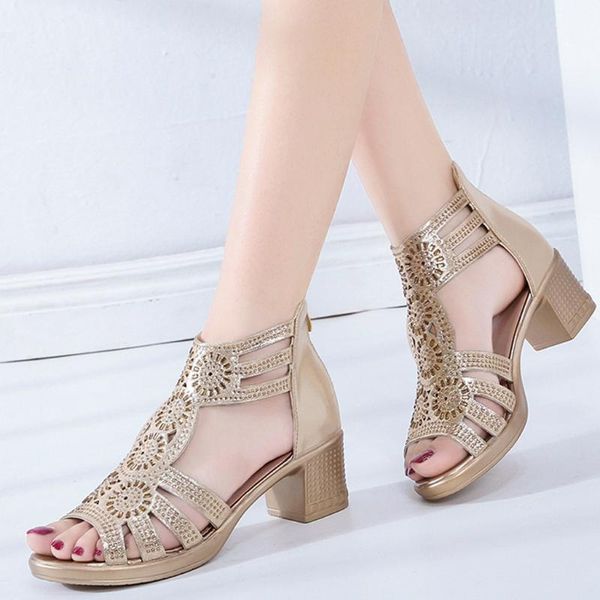 shoes woman summer solid outdoor thick-soled rhinestone hollow open toe breathable sandals high, Black
shoes woman summer solid outdoor thick-soled rhinestone hollow open toe breathable sandals high, Black