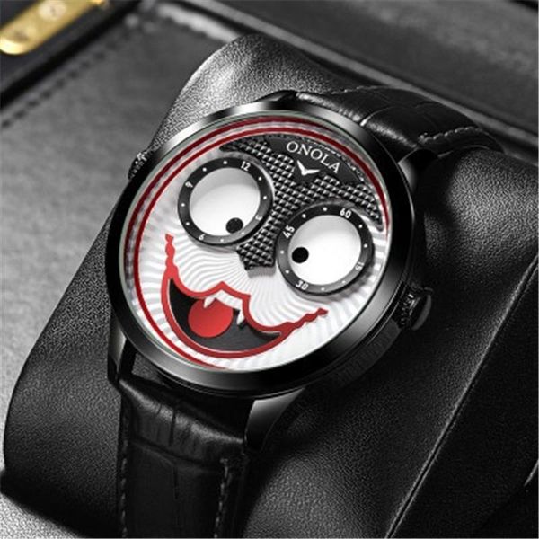 wristwatches onola arrival 2021 watch men fashion personality quartz watches mens clown face limited edition designer, Slivery;brown
wristwatches onola arrival 2021 watch men fashion personality quartz watches mens clown face limited edition designer, Slivery;brown