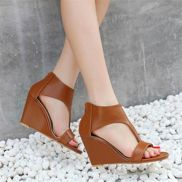 wedges shoes women high heels sandals summer 2021 soft leather open toe platform roman casual shopping woman brown, Black
wedges shoes women high heels sandals summer 2021 soft leather open toe platform roman casual shopping woman brown, Black