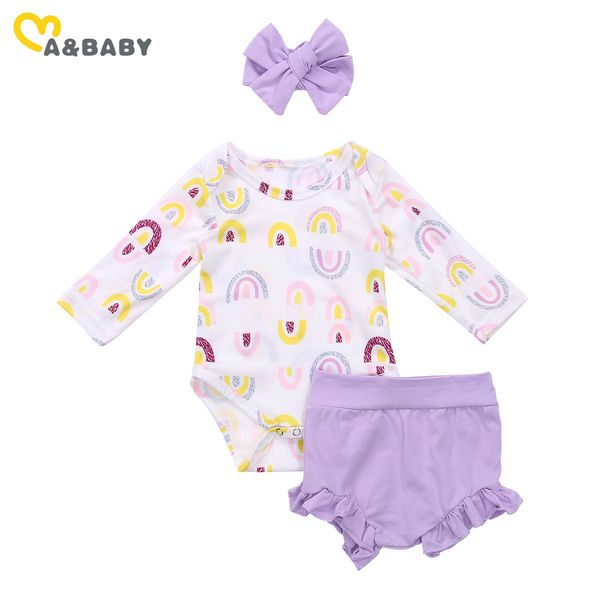 0-24m born infant baby girls clothes set rainbow long sleeve romper ruffles bloomer shorts autumn outfits costumes 210515, White
0-24m born infant baby girls clothes set rainbow long sleeve romper ruffles bloomer shorts autumn outfits costumes 210515, White
