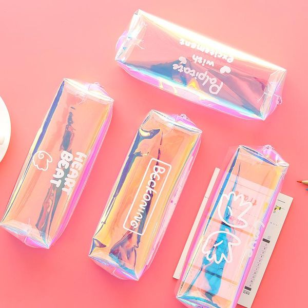 pencil bags korean creative large capacity cool laser bag transparent stationery box student supplies
pencil bags korean creative large capacity cool laser bag transparent stationery box student supplies