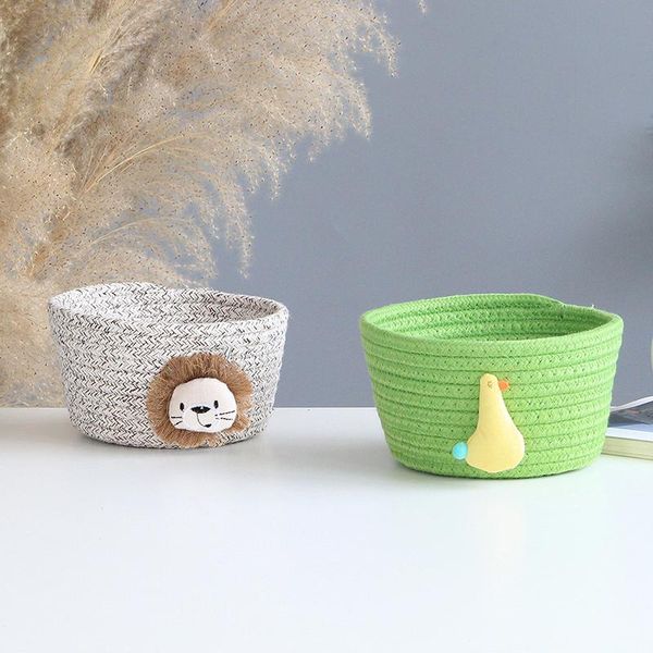 storage baskets cotton rope with animals shape baby dirty clothes laundry basket handmade weaving desksundries organizer box
storage baskets cotton rope with animals shape baby dirty clothes laundry basket handmade weaving desksundries organizer box