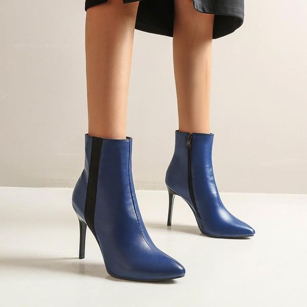 boots 2021 autumn winter stiletto thin high heels pointed toe leather zipper mixed colors ankle womens bota feminina1, Black
boots 2021 autumn winter stiletto thin high heels pointed toe leather zipper mixed colors ankle womens bota feminina1, Black