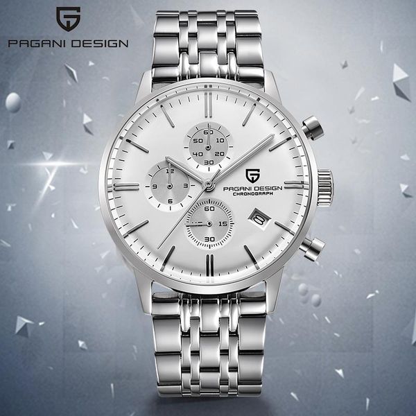 wristwatches pagani design watch men chronograph sport watches for stainless steel waterproof clock military, Slivery;brown
wristwatches pagani design watch men chronograph sport watches for stainless steel waterproof clock military, Slivery;brown