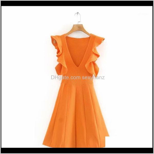 casual womens clothing apparel drop delivery 2021 women fashion v neck cascading ruffles knitted orange mini dress female patchwork a line v, Black;gray
casual womens clothing apparel drop delivery 2021 women fashion v neck cascading ruffles knitted orange mini dress female patchwork a line v, Black;gray