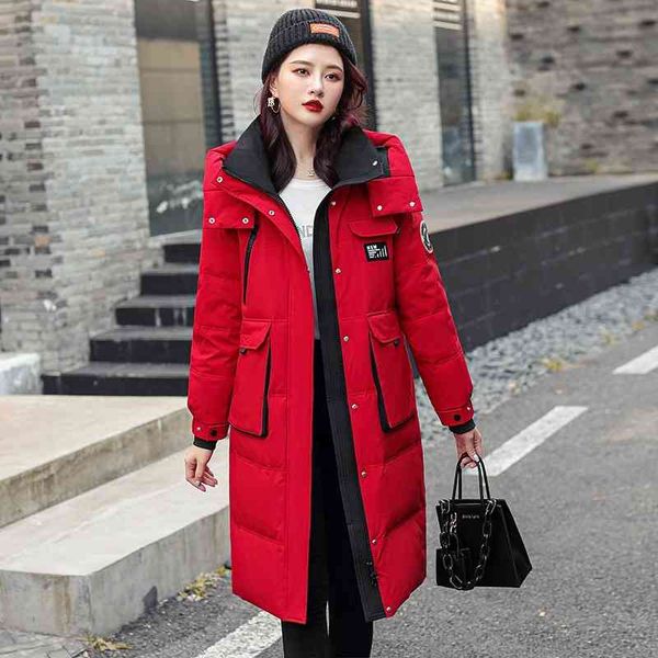 huage diqing 2021 winter new down jacket korean version warm over knee work clothes women's long, Black
huage diqing 2021 winter new down jacket korean version warm over knee work clothes women's long, Black