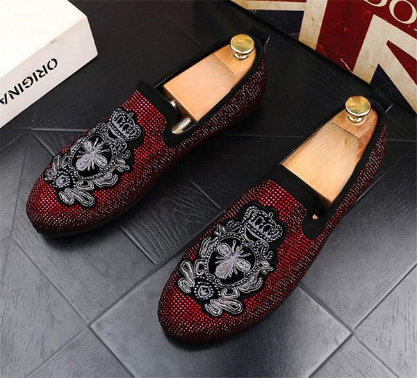 dress shoes trending british pointed rhinestone embroidery flat for men male wedding prom homecoming zapatos de novio, Black
dress shoes trending british pointed rhinestone embroidery flat for men male wedding prom homecoming zapatos de novio, Black