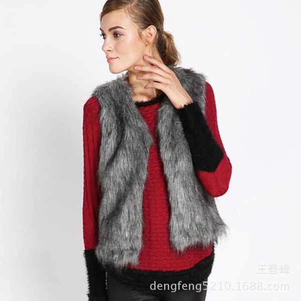 women's fur & faux imitation vest europe and the united states artificial hair for women a generation coat long, Black
women's fur & faux imitation vest europe and the united states artificial hair for women a generation coat long, Black