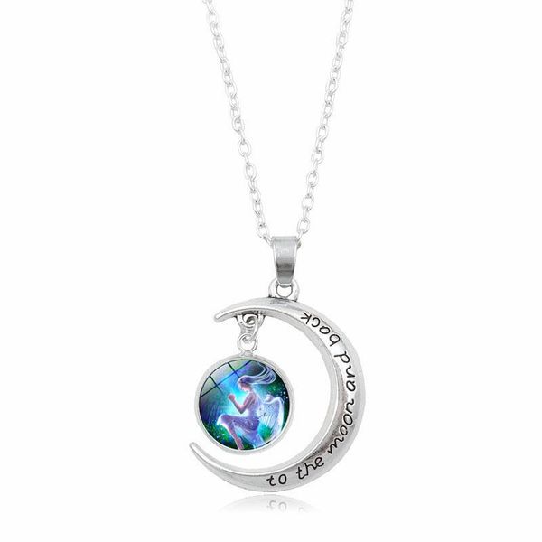 vintage jewelry with silver plated glass cabochon angel pattern crescent moon shaped choker long pendant necklace for women necklaces
vintage jewelry with silver plated glass cabochon angel pattern crescent moon shaped choker long pendant necklace for women necklaces