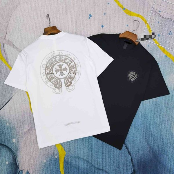 21ss summer ch horseshoe cross double print crosin big horseshoe crew neck loose t-shirt for men and women 9pec, White;black
21ss summer ch horseshoe cross double print crosin big horseshoe crew neck loose t-shirt for men and women 9pec, White;black
