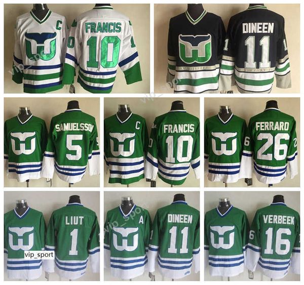 hartford whalers jersey men 1 mike liut 10 ron francis 11 kevin dineen 16 patrick verbeek ice hockey jerseys vintage green white, Black
hartford whalers jersey men 1 mike liut 10 ron francis 11 kevin dineen 16 patrick verbeek ice hockey jerseys vintage green white, Black