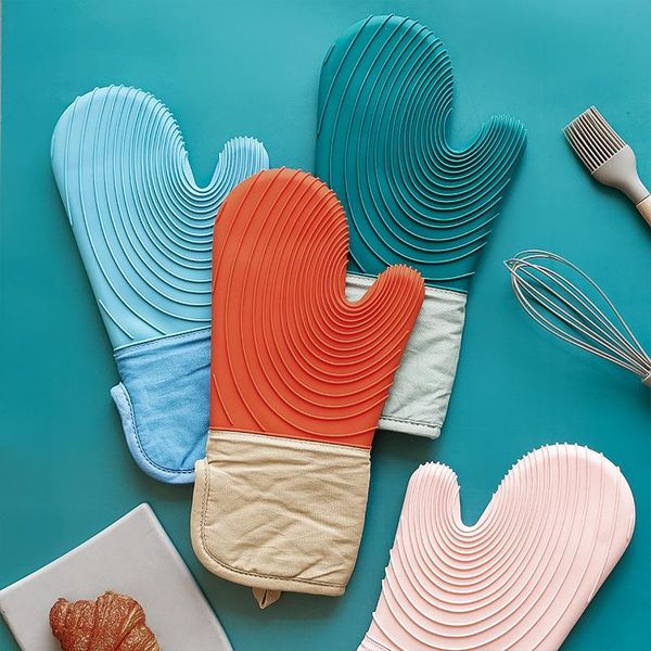 nordic simple thick silicone heat-proof gloves microwave oven anti-scald heat-insulating baking kitchen supplies mitts
nordic simple thick silicone heat-proof gloves microwave oven anti-scald heat-insulating baking kitchen supplies mitts