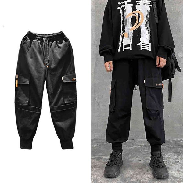 men's pants multi-pocket cargo men harajuku hip hop streetwear joggers man elastic waist sweatpants techwear cotton jogger 3327, Black
men's pants multi-pocket cargo men harajuku hip hop streetwear joggers man elastic waist sweatpants techwear cotton jogger 3327, Black