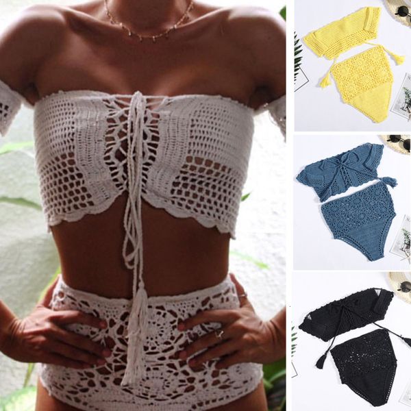 hand 2021 summer hook bikini suit pure knitted hollow out swimsuit for women, White;black
hand 2021 summer hook bikini suit pure knitted hollow out swimsuit for women, White;black